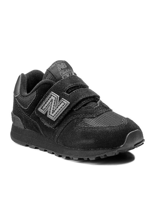 New Balance Kids Sneakers for Boys with Hoop & Loop Closure Black