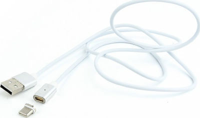 Cablexpert Magnetic / Regular USB 2.0 Cable USB-C male - USB-A male Γκρι 1m (CC-USB2-AMUCMM-1M)