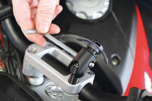 Lampa Opti Screw Motorcycle Cellphone Mount for the Handlebar Clamp