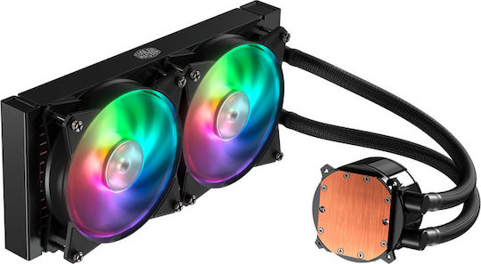 CoolerMaster MasterLiquid ML240R RGB Υδρόψυξη Επεξεργαστή Διπλού Ανεμιστήρα 120mm για Socket AM4/AM5/1200/115x