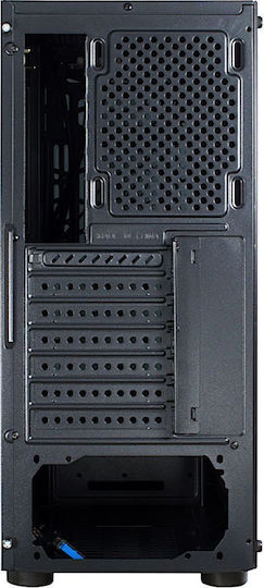 Inter-Tech CXC2 Gaming Midi Tower Κουτί Υπολογιστή με Πλαϊνό Παράθυρο Μαύρο