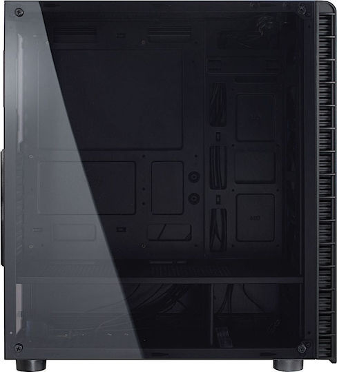 Inter-Tech CXC2 Gaming Midi Tower Κουτί Υπολογιστή με Πλαϊνό Παράθυρο Μαύρο