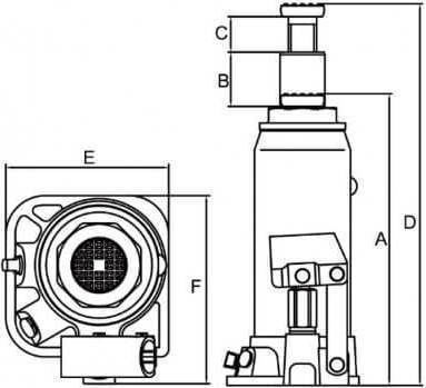 Torin Hydraulic Car Jack with Lifting Height up to 45.2cm and Lifting Weight up to 20 Tons