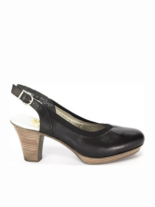 Anatomic Leather Black Heels