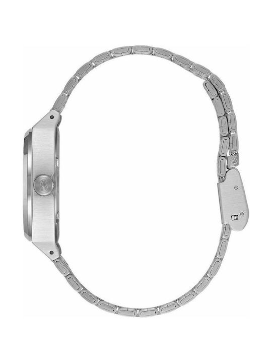 Nixon Γυναικείο Ρολόι 31mm Μπαταρίας με Ασημί Μεταλλικό Μπρασελέ