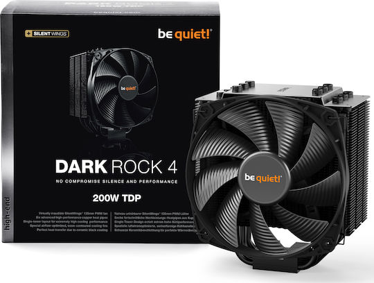 Be Quiet Dark Rock 4 Ψύκτρα Επεξεργαστή Διπλού Ανεμιστήρα για Socket AM4/AM5/115x