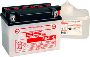 BS Отворен тип Мотоциклетна батерия BB4L-B 50Спецификация с капацитет 4.2Ах
