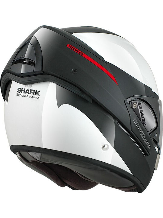 Shark Evoline Series 3 Hakka Modular Helmet with Sun Visor 1750gr HE9352WKR