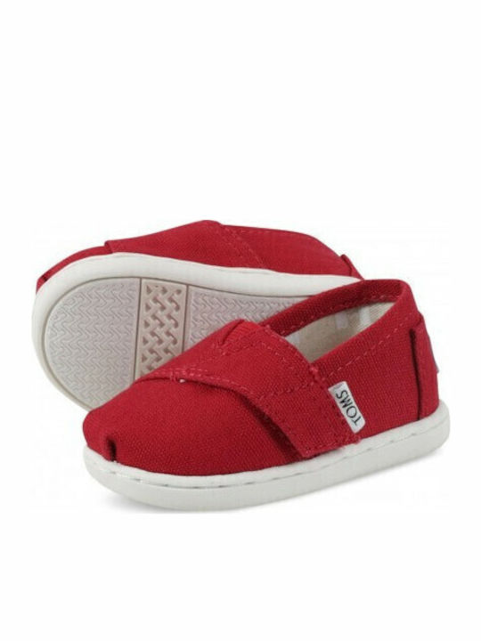 Kids Espradrilles with Hoop & Loop Closure Red Tiny Alpargata Canvas