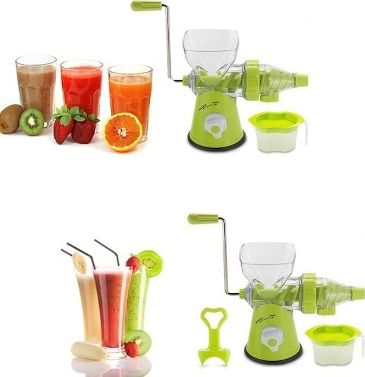 Juice Wizard Стискачка Нар с Резервоар от Пластмаса в Зелен Цвят