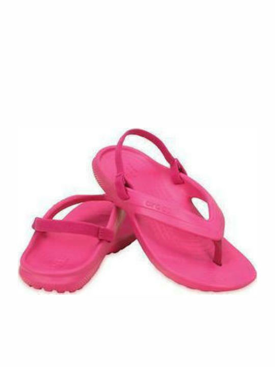 Crocs Παιδικές Σαγιονάρες Flip Flops Φούξια Classic Flip