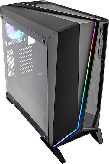 Corsair Carbide Series Spec-Omega Gaming Midi Tower Κουτί Υπολογιστή με Πλαϊνό Παράθυρο και RGB Φωτισμό Μαύρο