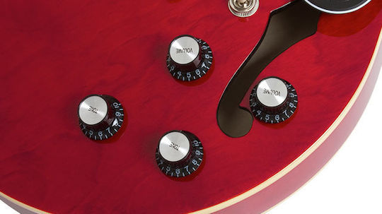 Epiphone ES-339 Pro Електрическа Китара ES с HH Конфигурация на Пикапите Череша