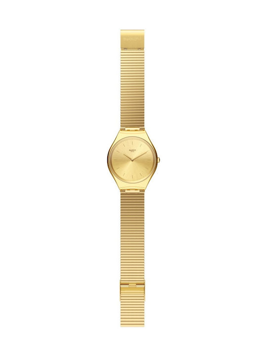 Swatch Skinlingot Uhr Batterie mit Gold Metallarmband