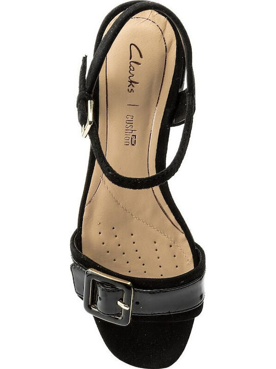 Orabella Shine Suede Sandals Anatomic Black