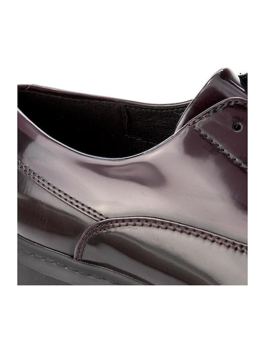 D Jerrica C Δερμάτινα Γυναικεία Oxfords σε Μωβ Χρώμα