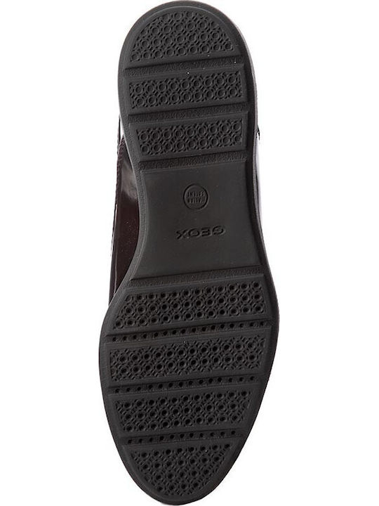 D Jerrica C Δερμάτινα Γυναικεία Oxfords σε Μωβ Χρώμα