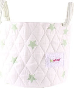 Minene Coș de Depozitare pentru Pepinieră Small Stars Verde 1buc