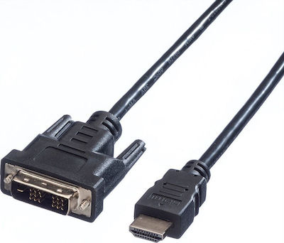 Value 1m DVI-D male to HDMI male Cable Black (11.99.5519)