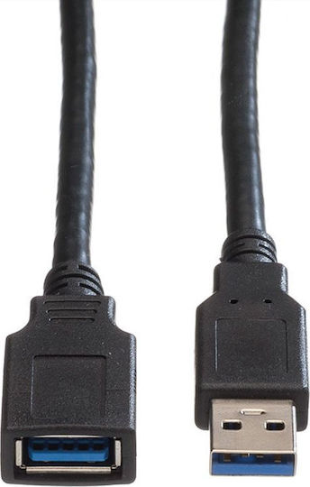 Roline USB 3.0 Cable USB-A male - USB-A female 0.8m (11.02.8977)