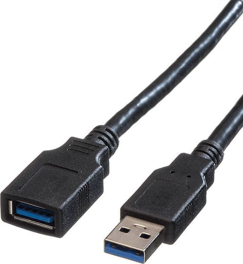 Roline USB 3.0 Cable USB-A male - USB-A female 0.8m (11.02.8977)