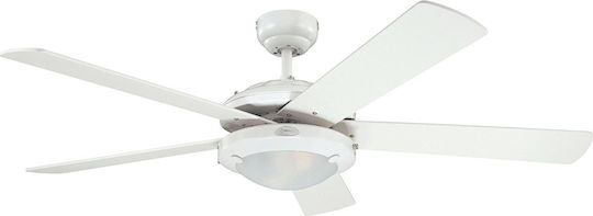 Westinghouse Comet Ανεμιστήρας Οροφής 132cm με Φως White/Beech