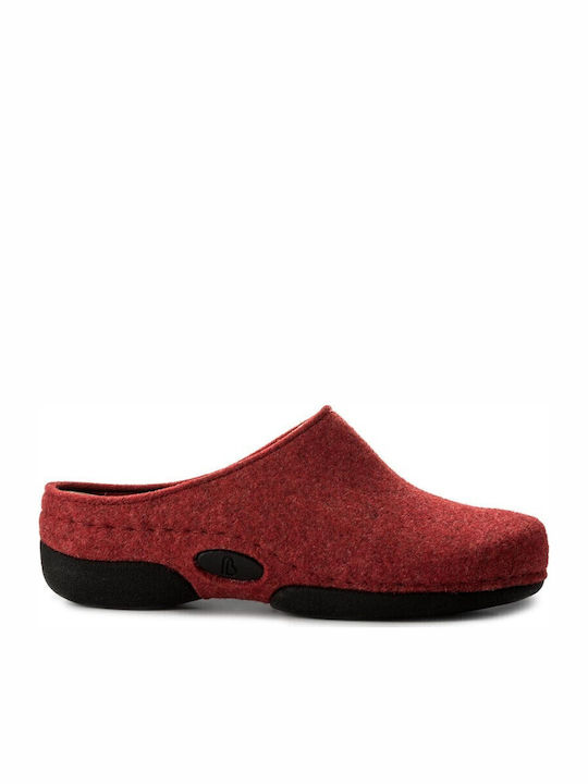 Lauren Anatomical Leather Women's Slippers Burgundy