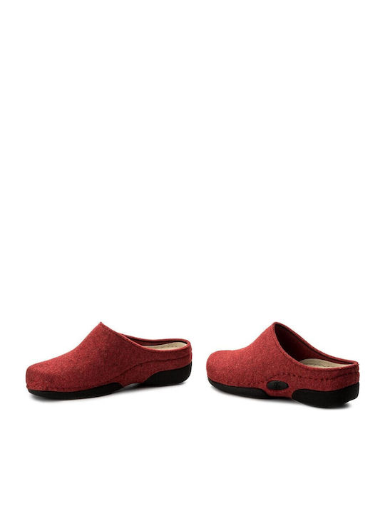 Lauren Anatomical Leather Women's Slippers Burgundy