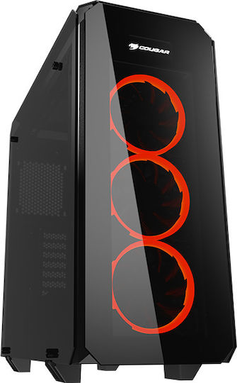 Cougar Puritas Gaming Midi-Turm Computergehäuse mit Seitenfenster Schwarz