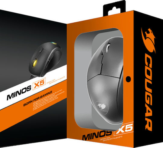 Cougar MINOS X5 RGB Геймърска Мишка 12000 DPI Черен
