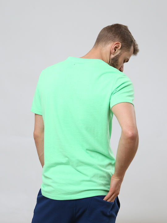 Superdry Osaka Hibiscus Infill T-shirt Bărbătesc cu Mânecă Scurtă Verde