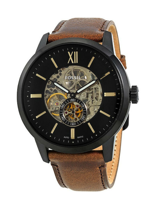 Fossil Ρολόι Αυτόματο με Δερμάτινο Λουράκι Fossil Ρολόι Αυτόματο με Δερμάτινο Λουράκι