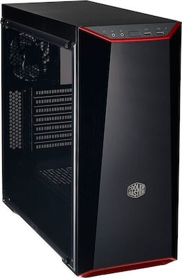 CoolerMaster MasterBox Lite 5 Midi Tower Компютърна кутия със страничен прозорец Черен