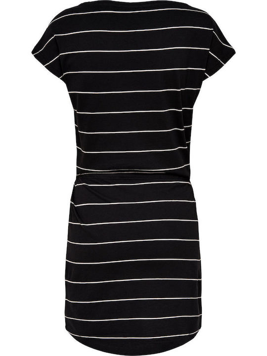 May Sommer Mini Kleid Black Stripes