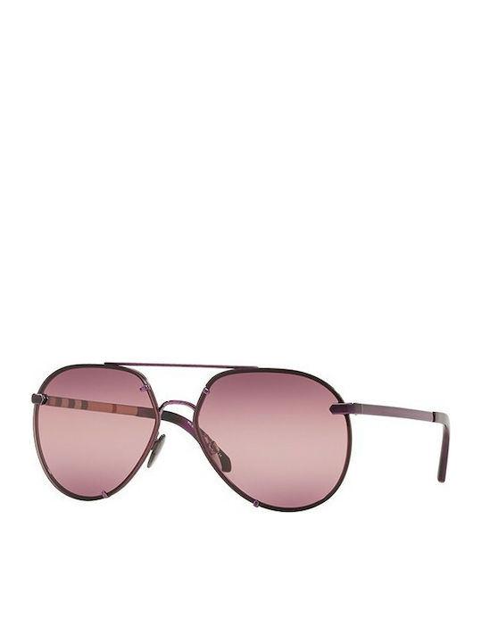 Burberry Women's Sunglasses with Purple Metal Frame BE 3099 1270W9