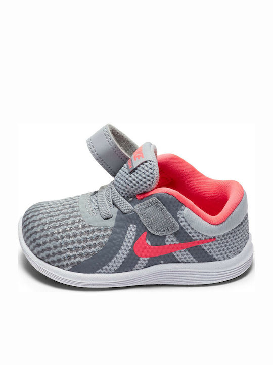 Revolution Revolution 4 TD Kids Sports Shoes Running with Hoop & Loop Closure Gray