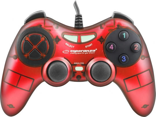 Esperanza Fighter Verkabelt Gamepad für PC Red