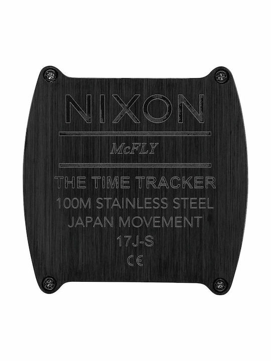 Nixon Time Tracker Men's Watch 37mm Battery with Black Metal Bracelet