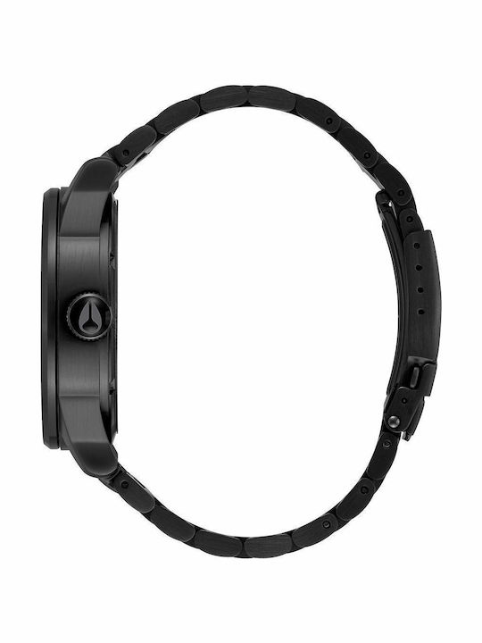Nixon Sentry Ανδρικό Ρολόι 42mm Μπαταρίας με Μαύρο Μεταλλικό Μπρασελέ