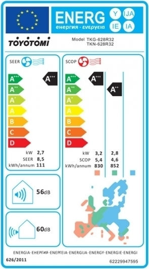 Toyotomi Kuro Klimaanlage Inverter 9000 BTU A+++ / A++ mit WiFi und I-Sense-Funktion