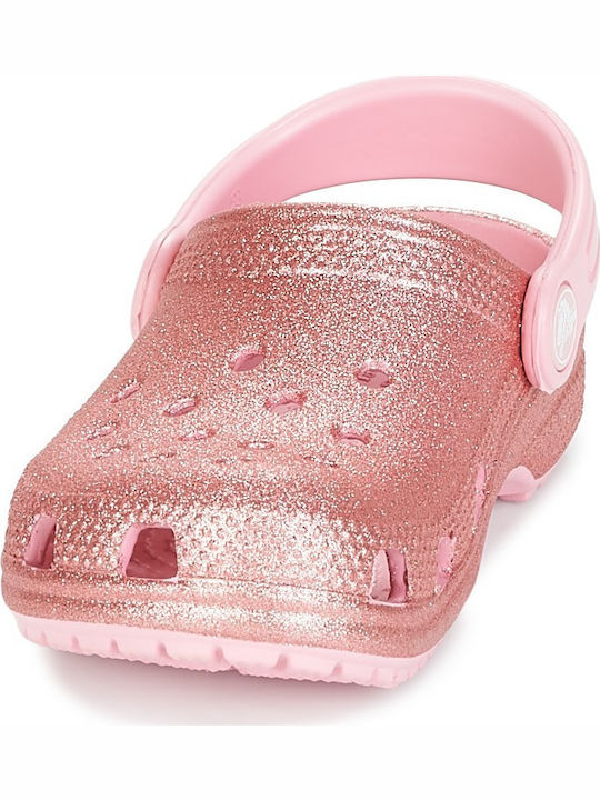 Crocs Kids Anatomic Beach Clogs Classic Glitter Pink