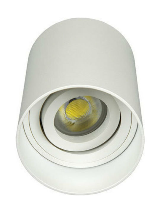 VK Lighting VK/03054/W Single Spot with Socket GU10 in White Color