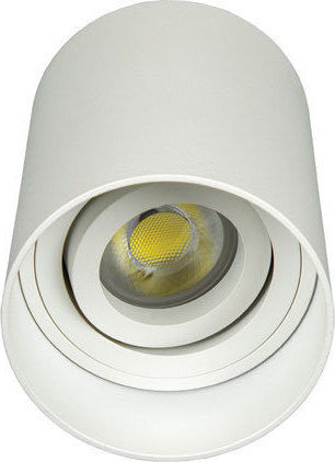 VK Lighting Μονό Σποτ με Ντουί GU10 σε Λευκό Χρώμα