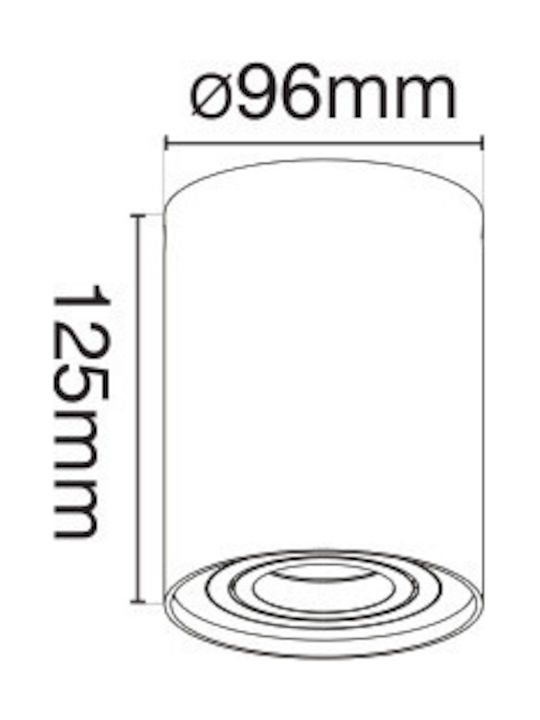 VK Lighting Single Spot with Socket GU10 in Copper Color