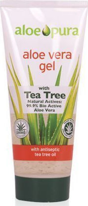 Optima Naturals Aloe Vera Gel with Tea Tree - 200ml Moisturizing Gel Regeneration with Aloe Vera for Dry/Very Dry & Sensitive Skin 200ml