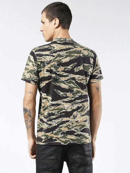 Diesel T-Joe-HJ Ανδρικό T-shirt Camo Πολύχρωμο