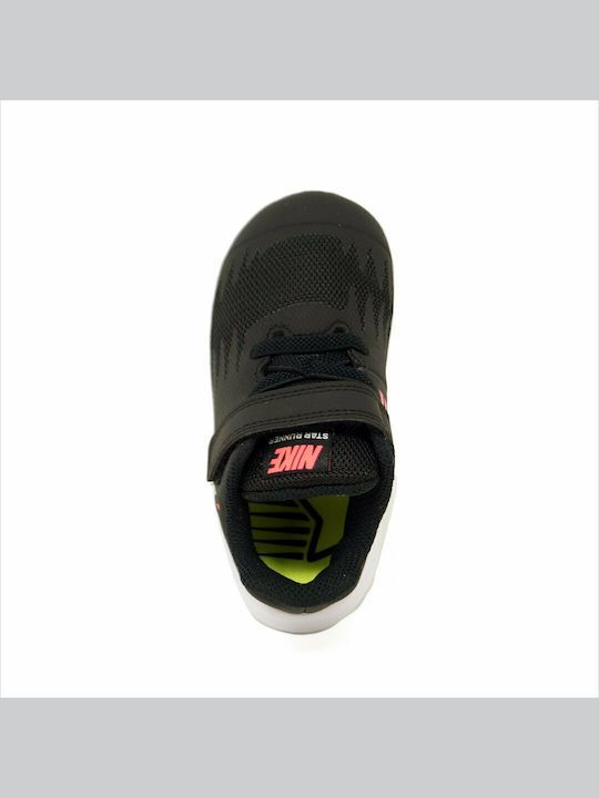 Star Runner TDV Kids Sports Shoes Running with Hoop & Loop Closure Black