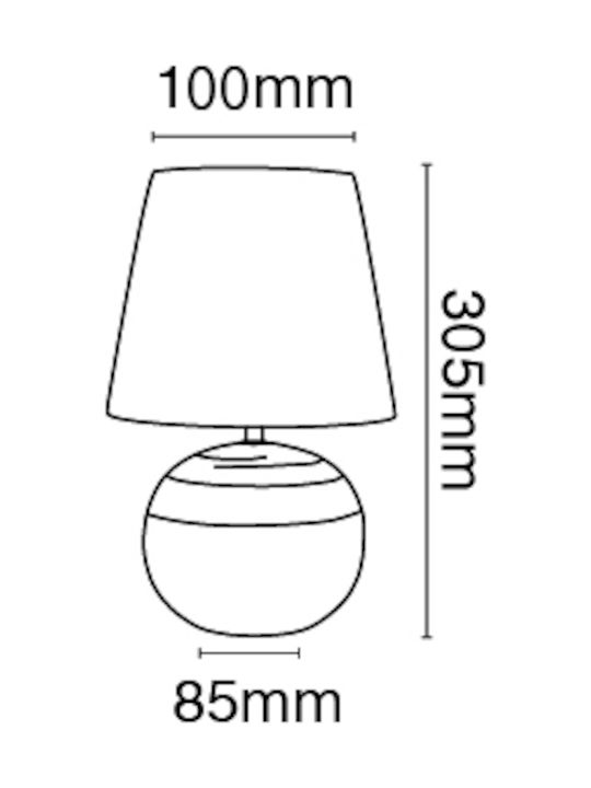 VK Lighting Ceramic Table Lamp for Socket E27 with Beige Shade and Base
