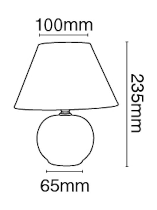VK Lighting Ceramic Table Lamp for Socket E14 with Yellow Shade and Base