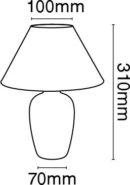 VK Lighting Κεραμικό Πορτατίφ για Ντουί E14 με Μωβ Καπέλο και Βάση